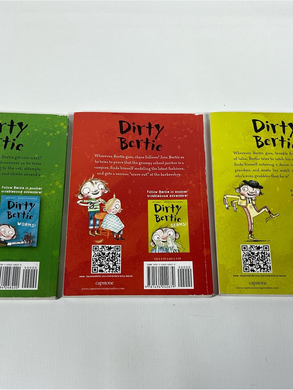 Dirty Bertie Fangs! Fleas! & Germs Children's Book Bundle of 3 - Picture 5 of 11